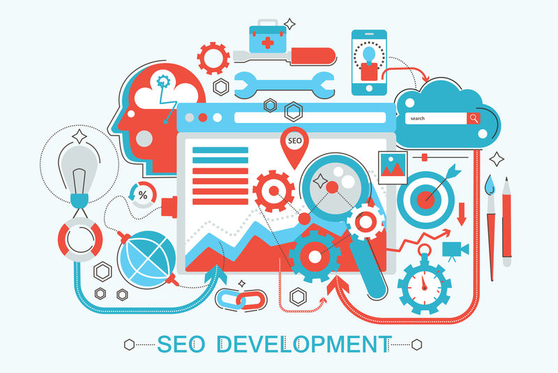 現(xiàn)代平面細(xì)線(xiàn)設(shè)計(jì)網(wǎng)頁(yè)橫幅網(wǎng)站,介紹,傳單和海報(bào)的網(wǎng)頁(yè)開(kāi)發(fā)概念。